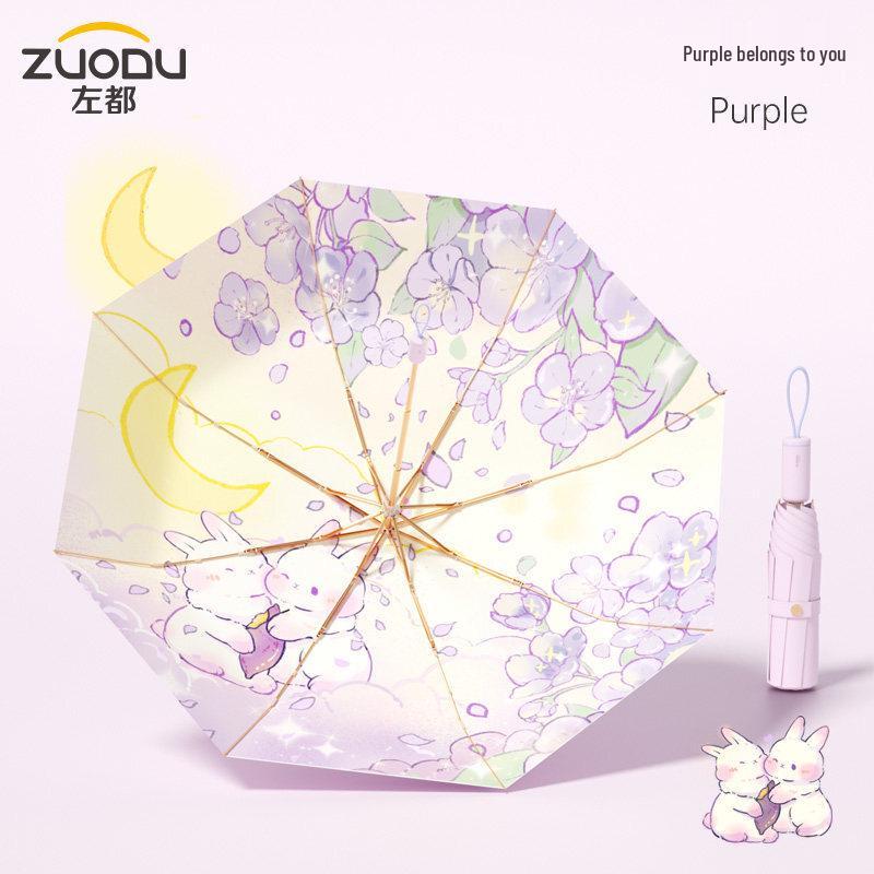 ZUODU ZD157 Cartoon Folding Sun Umbrella
