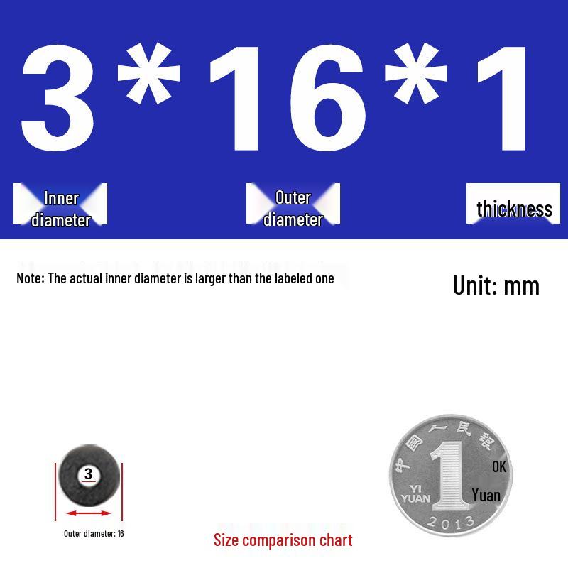 Galvanized Metal Flat Washer - Thin, Thickened, Enlarged Edge, Round, Sizes M3 to M10
