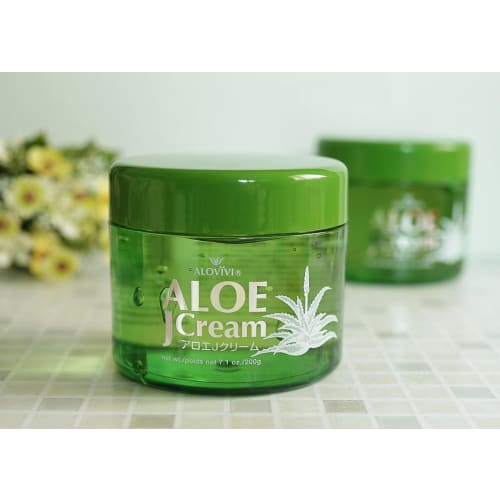 ALOVIVI Aloe J Cream 200g, Moisturizing Cream with Aloe, Face Cream, Body Cream, Sensitive Skin, Dry Skin, Made in Japan, Fragrance-Free, Color-Free,
