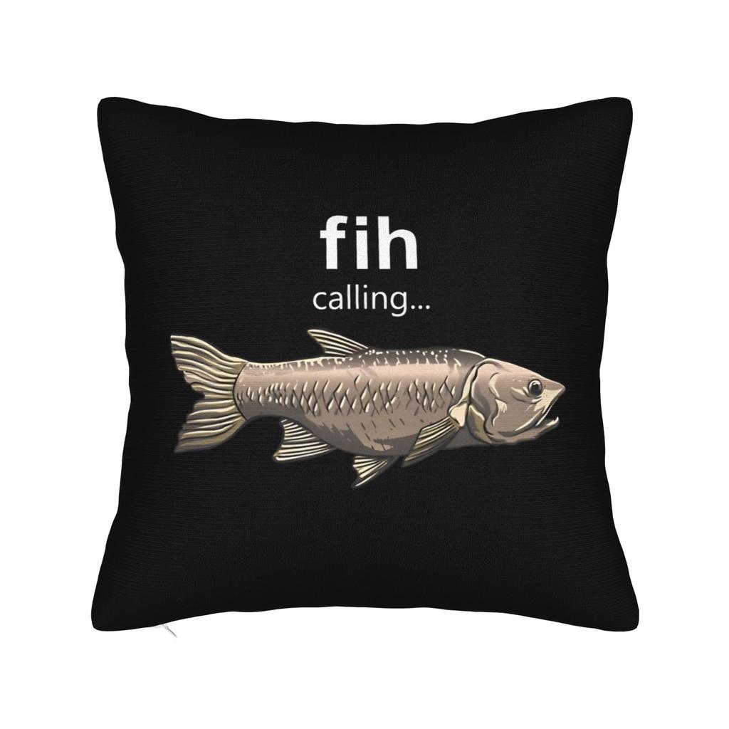 Fih Shoes Fish Funny Misspelled Fish Meme Fih Calling Humor Square Pillow Covers Room Cushion Cover Creative Decor Pillowcase