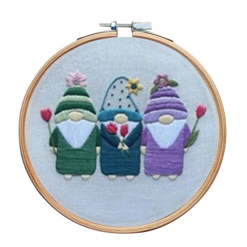 Christmas Embroidery Kit Featuring Unique Floral And Leaf Designs Perfect For Holiday Decor Projects