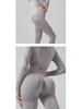 Zestaw do jogi dla kobiet z wysokim stanem: Spodnie podnoszące biodra i top z długim rękawem