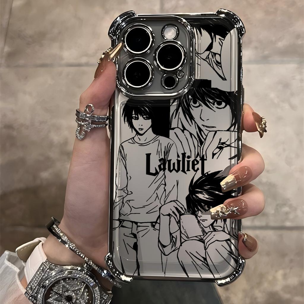 Luxury Deaths Notes Misa Plating Phone Case For Samsung A37 A57 A07 A36 A16 A06 A35 A55 A25 A26 A24 A14 A05 A04 4G 5G