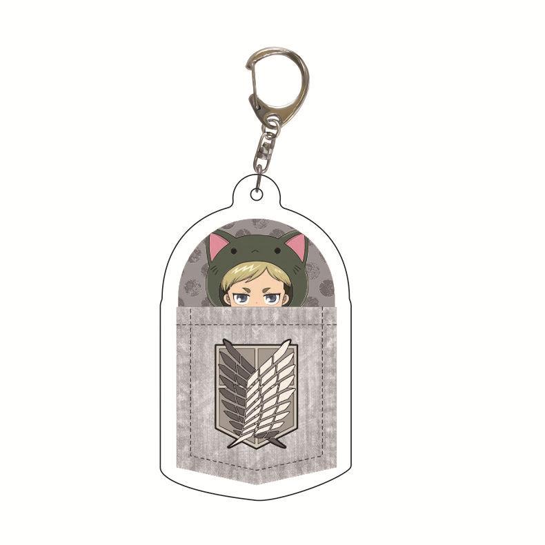 Attack on Titan Key Ring Acrylic Key Ring Custom Logo Print Creative Backpack Accessory Stock Available High Quality