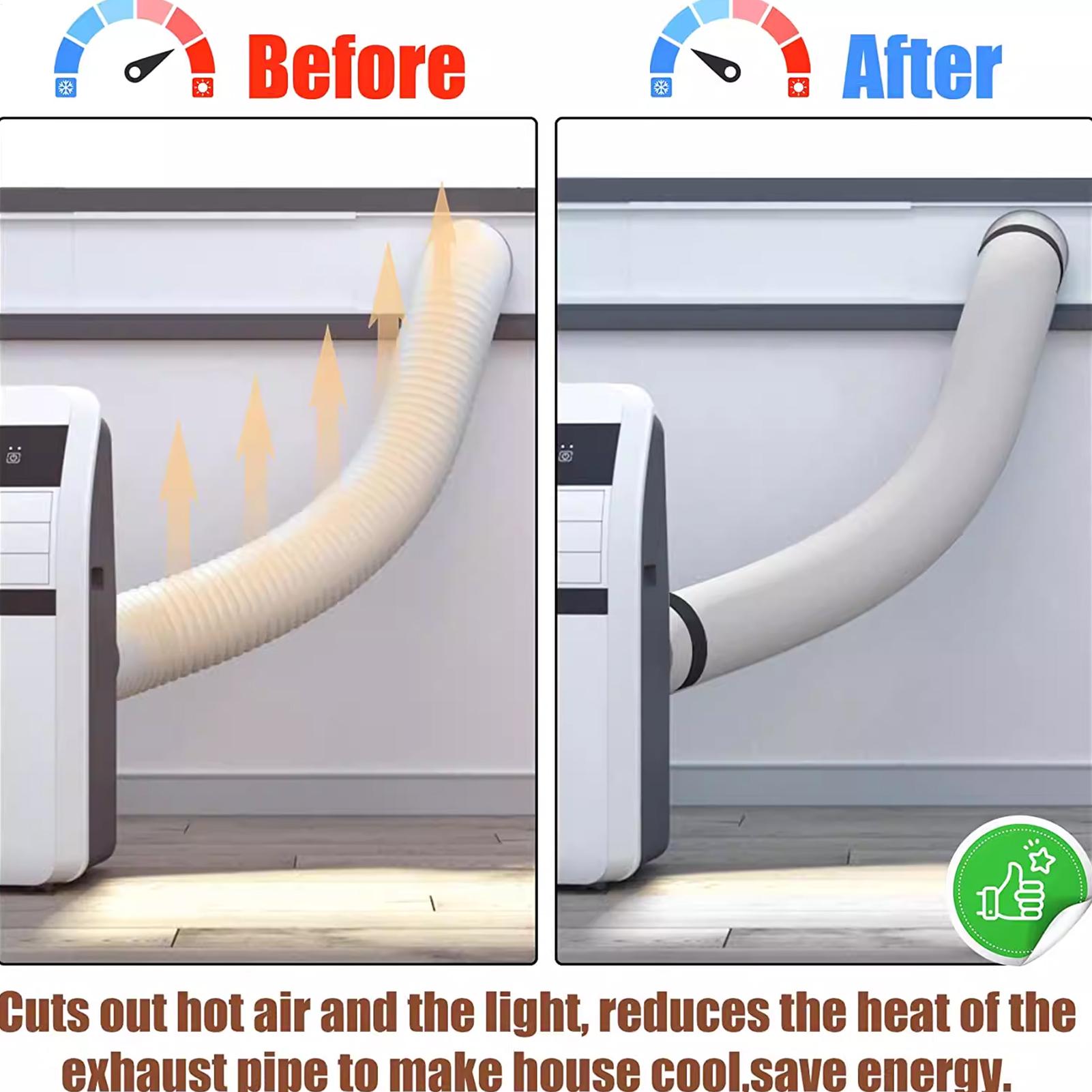 

air conditioner Insulated protective cover with 2 straps and 1 luggage strap AC exhaust pipe dust cover Exhaust Tube Accessories CHINA