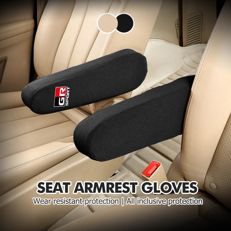 For Toyota Universal Car Seat Armrest Protector Cover Decorative Accessories GR sport Hilux Aygo TDR Yaris Corolla Rav4 CHR
