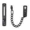 Stainless Steel Durable Anti Theft Chain Lock Safety Security Guard Door Lock Latch Home Hotel(Black )