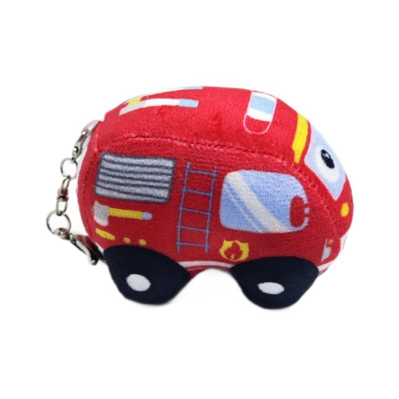 Simulation Feuerwehrwagen Krankenwagen Puppe Rucksackanhänger Polizeiauto Taxi Plüsch Schlüsselanhänger Kindergeschenk