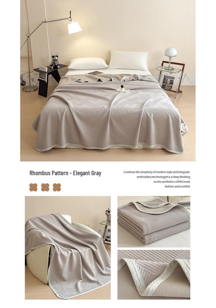 Class A Pure Cotton Three-Layer Gauze Blanket: Summer Cool, All-Season Jacquard Nap & Air Conditioning Quilt