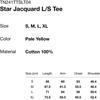 ThiSiSneverthat Star Jacquard L S Tee paLe yeLLow