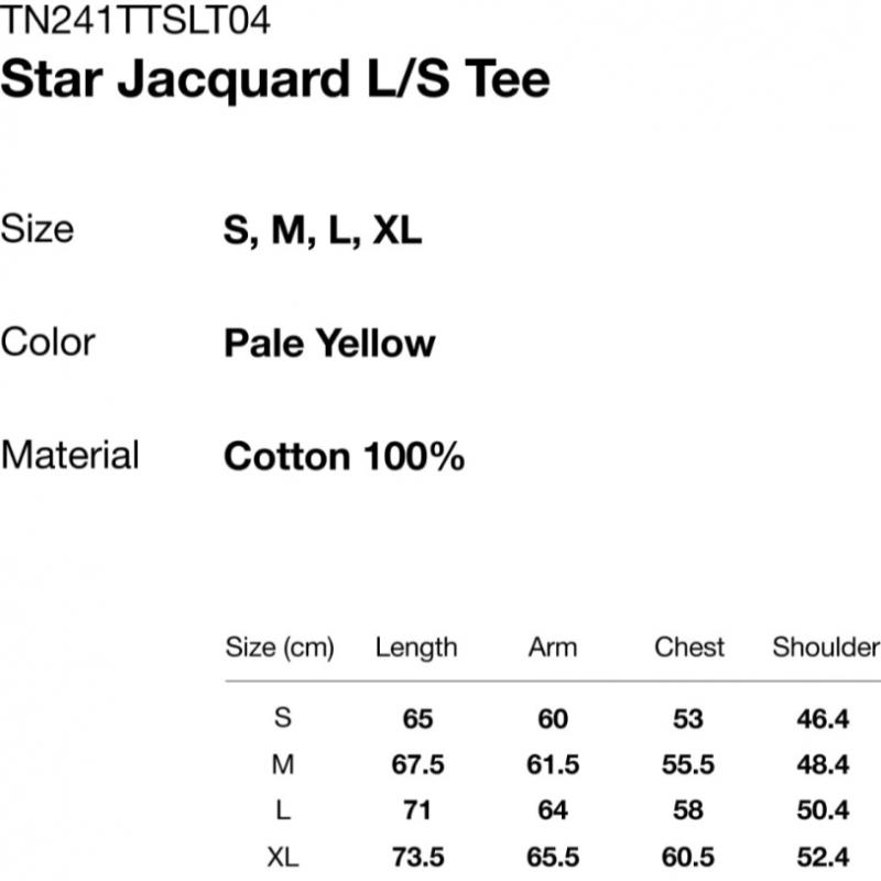 ThiSiSneverthat Star Jacquard L S Tee paLe yeLLow
