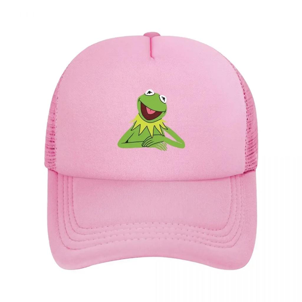 Kermit der Frosch Netz Baseballkappen Snapback Mode Baseballmützen Atmungsaktiv Lässig Kappe Outdoor Unisex