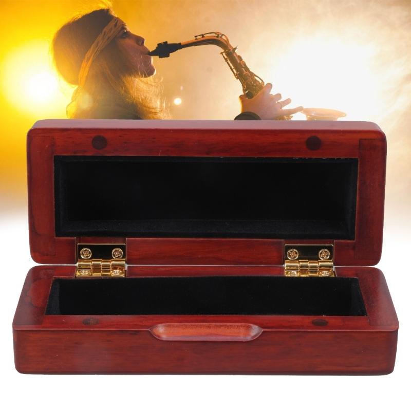 Saxophone Mouthpieces storage Box Maple Wood Mouthpiece Box Woodwind Mouthpiece Case Musical Instrument Accessories