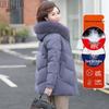 Autumn Flora Women's Mid-Length Down Jacket with Real Fox Fur Trim