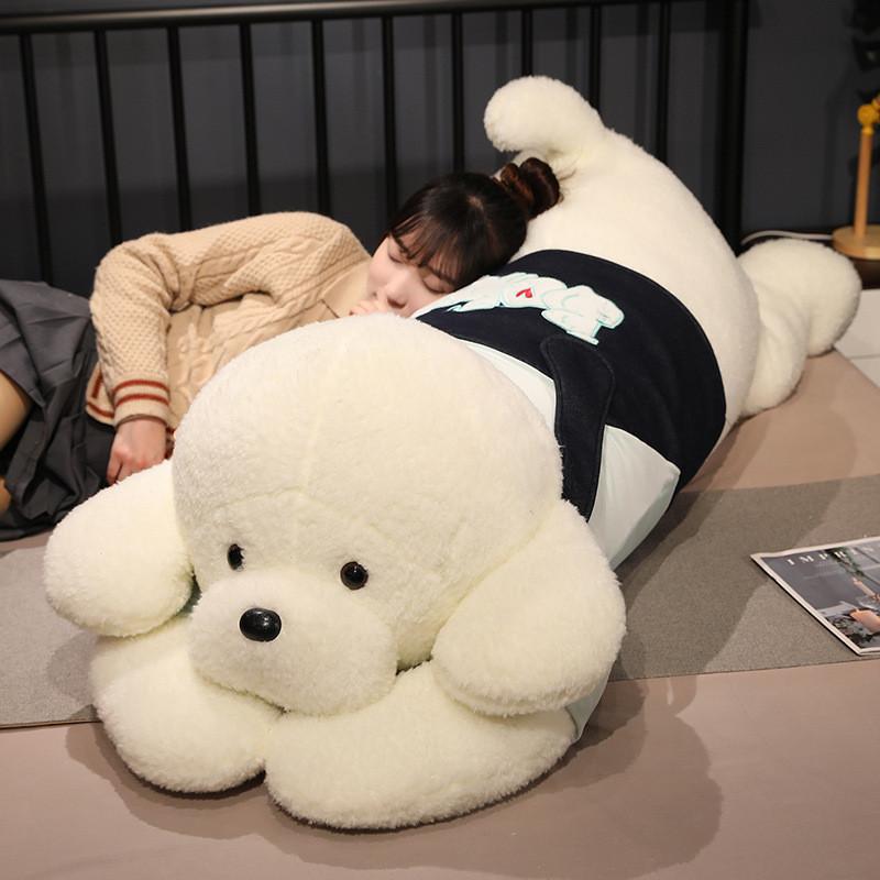 Suspenders Clothes Wear Dog Plush Toy Cartoon Stuffed Doll Decoration Kids Gift