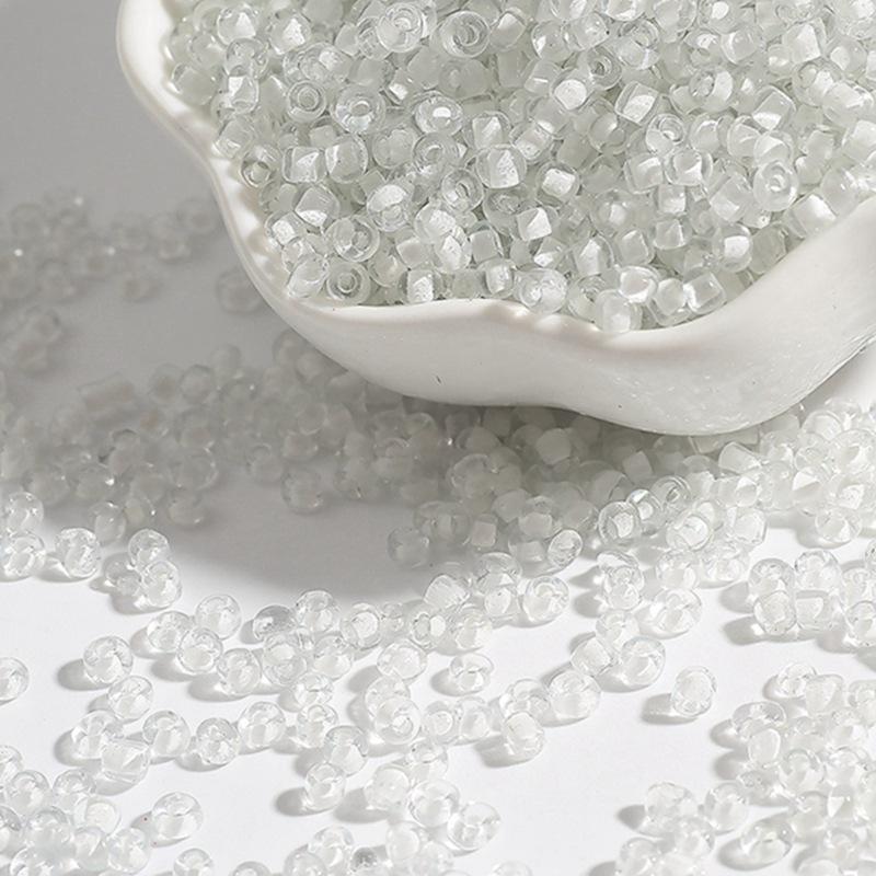 Transparente irisierende DIY Perlenzubehör: Gefärbte Kern Reisglas Rocailles für Kreuzstich