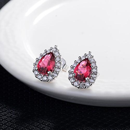 925 Sterling Silver Earrings for Women Original Charm Double Hoop Earrings Pave CZ Fine Engagement Anniversary Jewelry E557