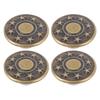 50 Sets Pants Button 17mm Bronze Circle Star Pattern Stainless Steel Pants Rivets with 2x6.5mm