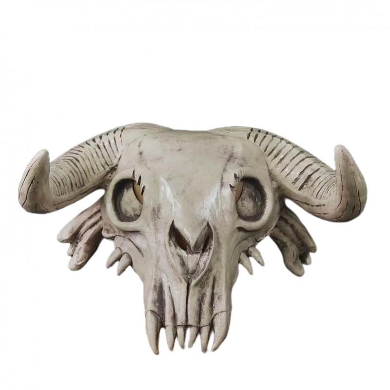 Easter Bull Skull Mask Halloween Horned Scary Latex Costume Prop