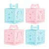 4x Boxes with Letters Backdrop Blocks Box Centerpiece Gender Reveal Girl Boy Shower Photo Props