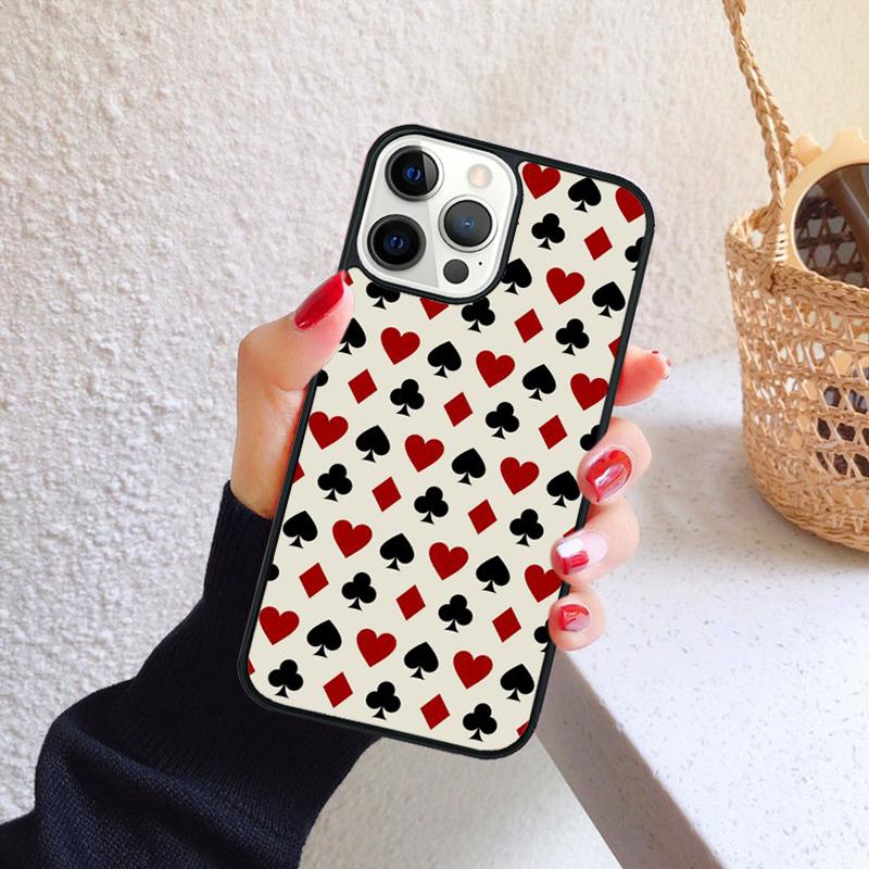 Playing Cards Suit Symbols Phone Case for iPhone 17 Air 16 Coque 15 14 12 13 PLUS 11 PRO MAX Back Cover Fundas Shell