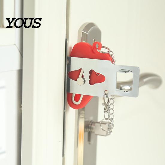 Hotelsicherheitsschloss Tragbare Tür für Zuhause Reisen, Stoppt zusätzliche Eisen-Privatsphäre, Kein Bohren Schließfach Wohnung
