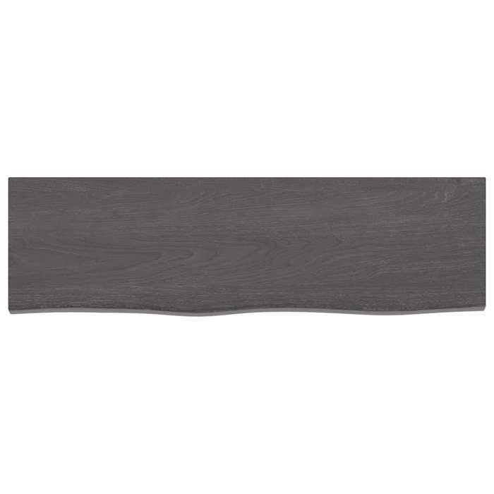 VidaXL Étagère murale gris foncé 100x30x6 cm bois chêne massif traité 363802