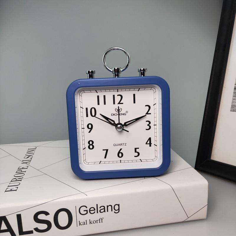 New candy color square alarm clock office and home simple round alarm clock student clock small alarm clock OS002