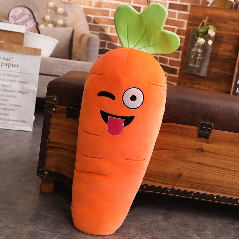 40-100cm Pianta Cartone Animato Sorriso Carota Peluche Carino Simulazione Verdura Cuscino Bambole Giocattoli Morbidi Ripieni Regalo