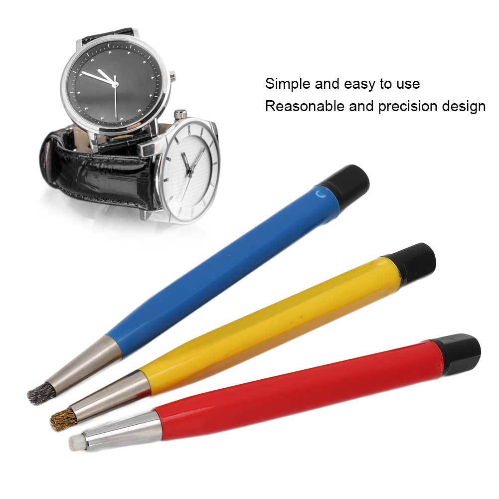 3pcs/set Watch Parts Accessory Rust Removal Brush Pen Watch Parts Polishing Tool