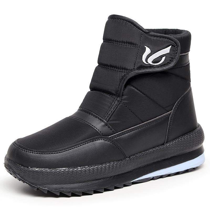 

Модные мужские ботинки 2024 года, новые удобные зимние теплые ботинки для снега, надеваемые на плюшевый мех, мужские ботинки для отдыха на открытом воздухе, Zapatos De Hombre 47 чёрный