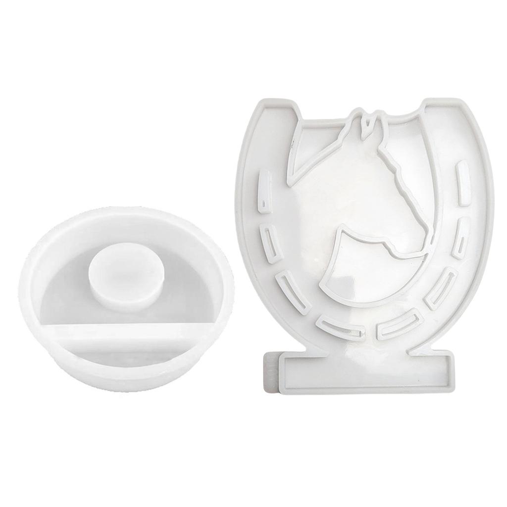 Gypsum Candlestick Silicone Mold Candle Base Mould Horse Head Candle Holder Mold Ornament Home Decoration Mould