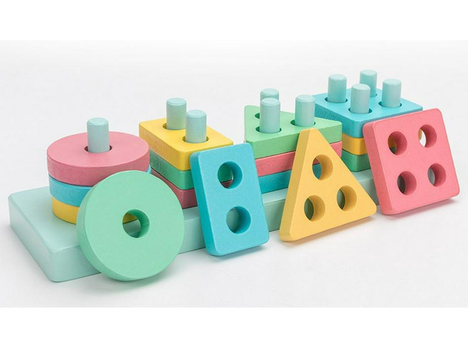 Early Childhood Development Toy Set: Beaded Blocks, Knock Piano, Twist Worm - Ideal Gift for Babies and Toddlers