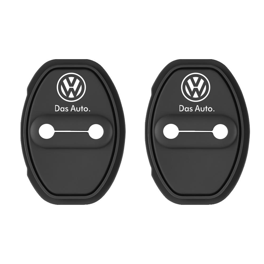 

2026 Hot For Volkswagen VW 2/4PCS Silicone Car Door Lock Cover Protection Stickers For Volkswagen VW GTI R Golf 7 5 4 Polo Tigua
