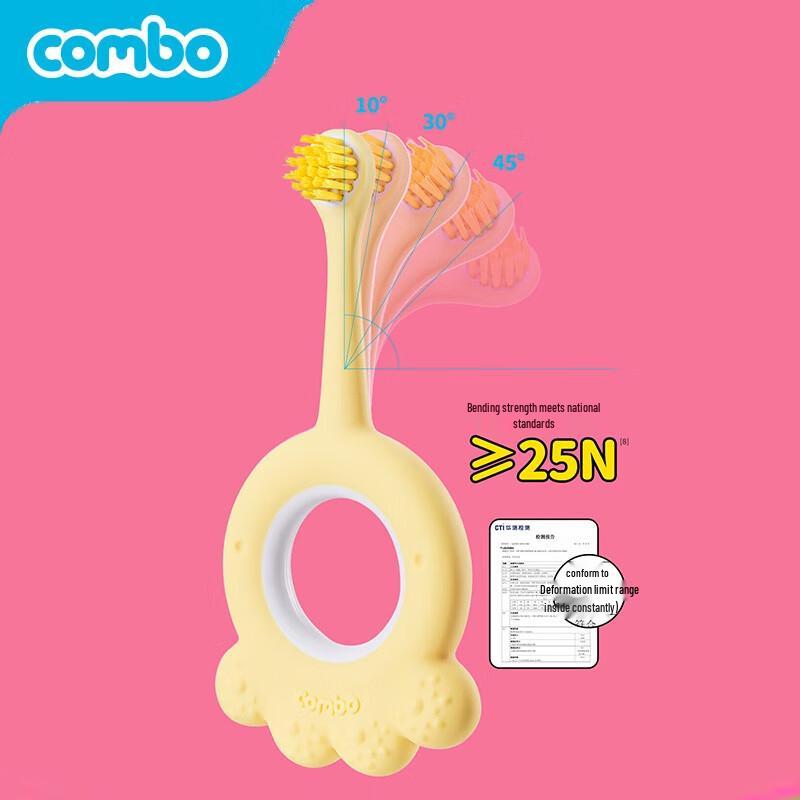 

COMBO 3-in-1 Ergonomic Baby Manual Toothbrush