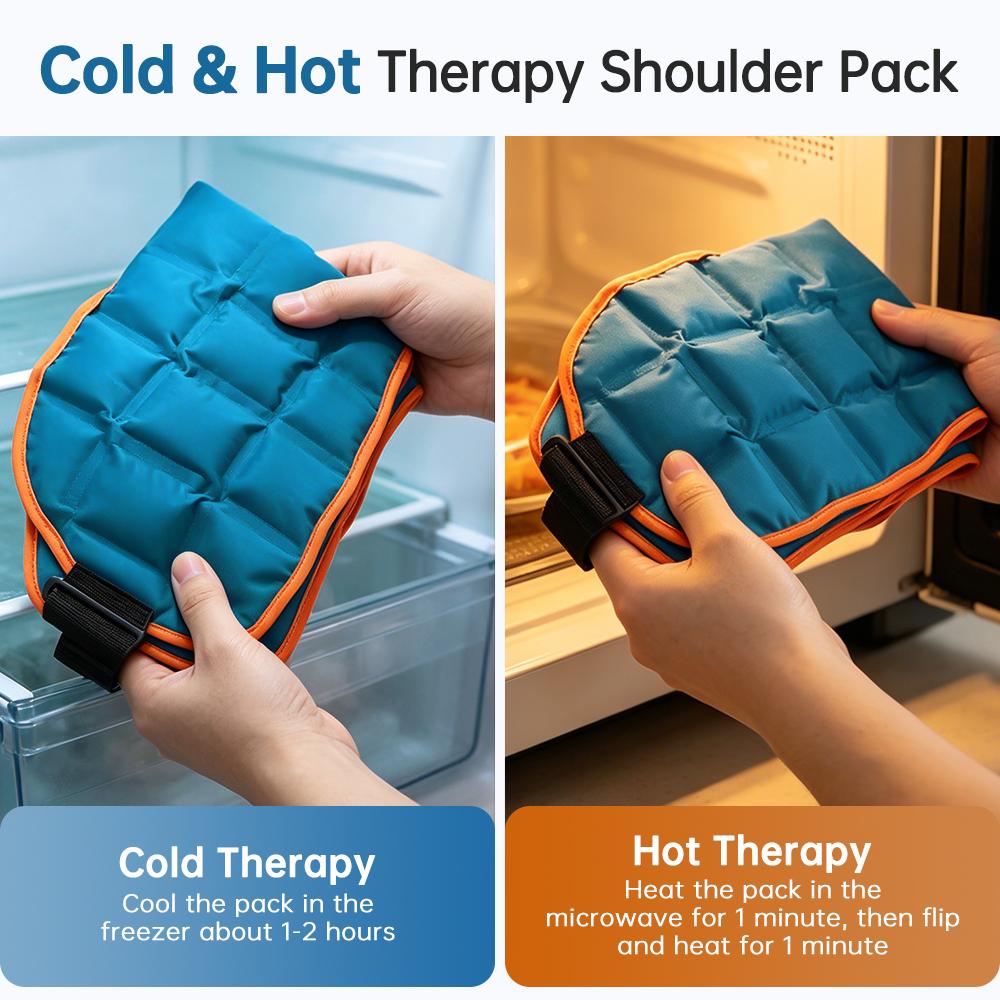 Self-Absorbing Water Ice Pack for Shoulder Reusable Cold/Hot Pack First Aid Sports Swelling Bruises Injuries Care Cooling Mat