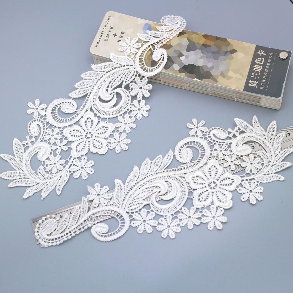 Water Soluble Lace Pair Flower, Polyester Light Silk Embroidery, Three-Dimensional Hollow Embroidery Diy Lace Accessories