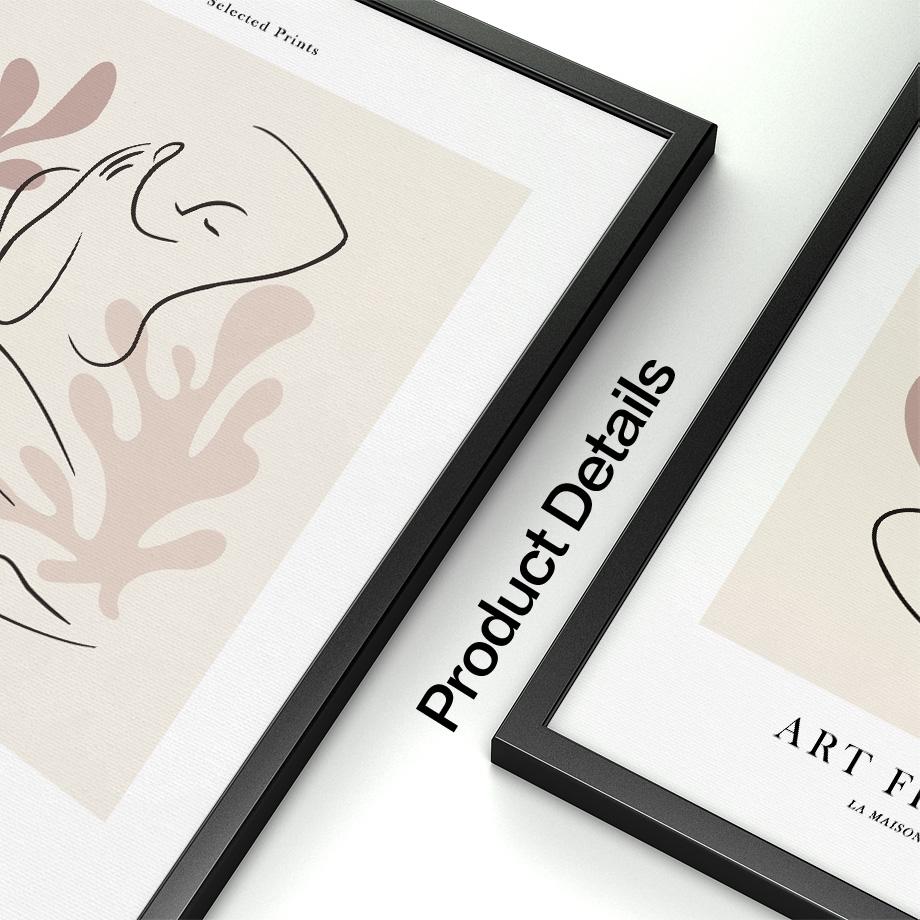 Wandkunst Leinwand Malerei Linie Mädchen Blume Moderne minimalistische abstrakte nordische Poster und Drucke Wandbilder für Wohnzimmer