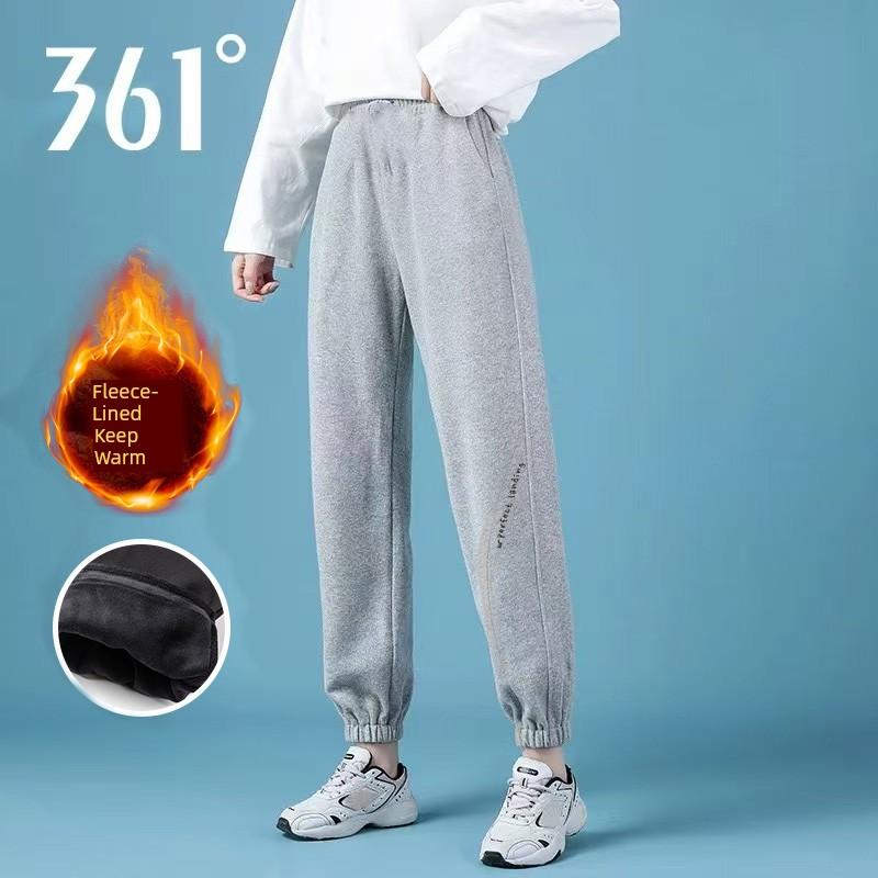 361 Women s Sports Pants 2026 Winter New Versatile Knitted Long Pants Women s Loose Casual Pants XL