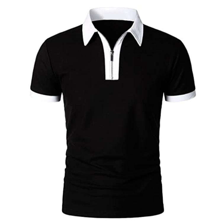 

Spring and Summer Men s Patchwork T-shirt, Men s Youth Sports Fashion Short Sleeved Polo Shirt XXXXXL чорний білий колір