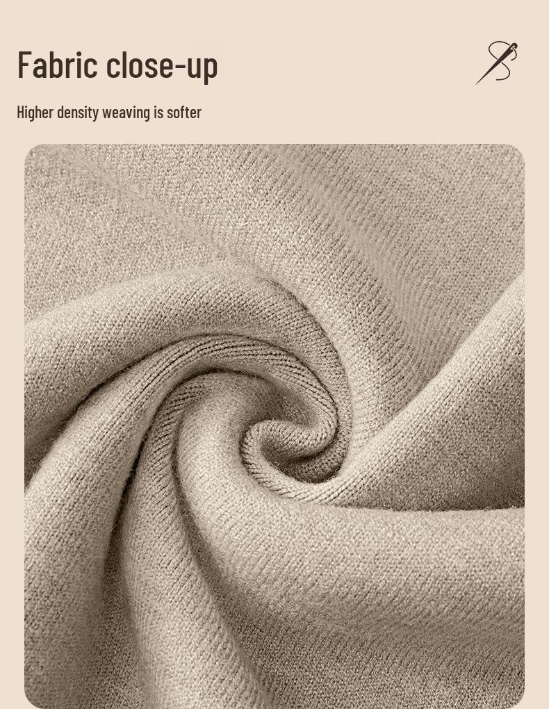 Men's Wool Modal Knitwear: Half-High Neck Textured Base Layer for Autumn/Winter 2026