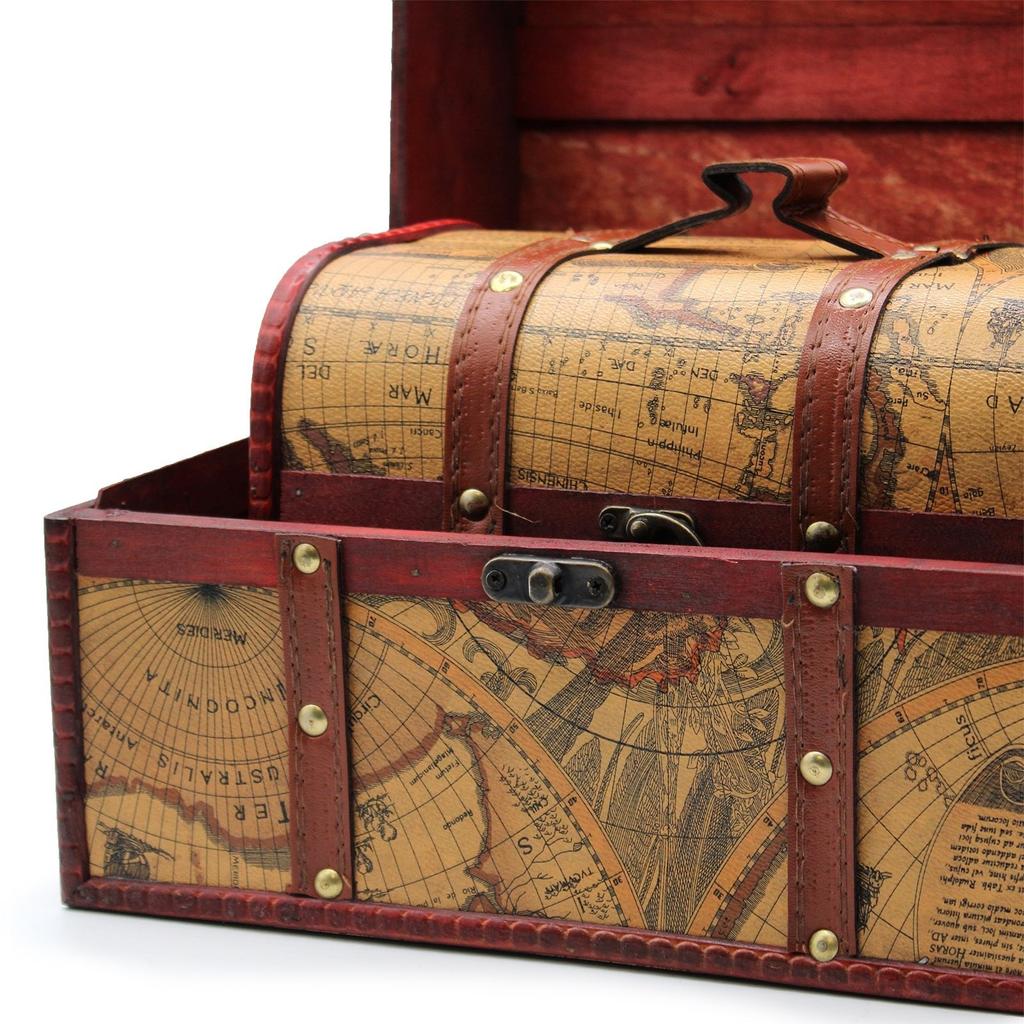 Old Map Chests Set of 3
