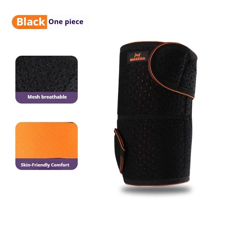 

1Pcs Sports Elbow Pads Arm Warmers Strap Protector Elbow Pressure Hand Protector Ergonomic Design Breathable Fitness Arm Sleeves Men чёрный