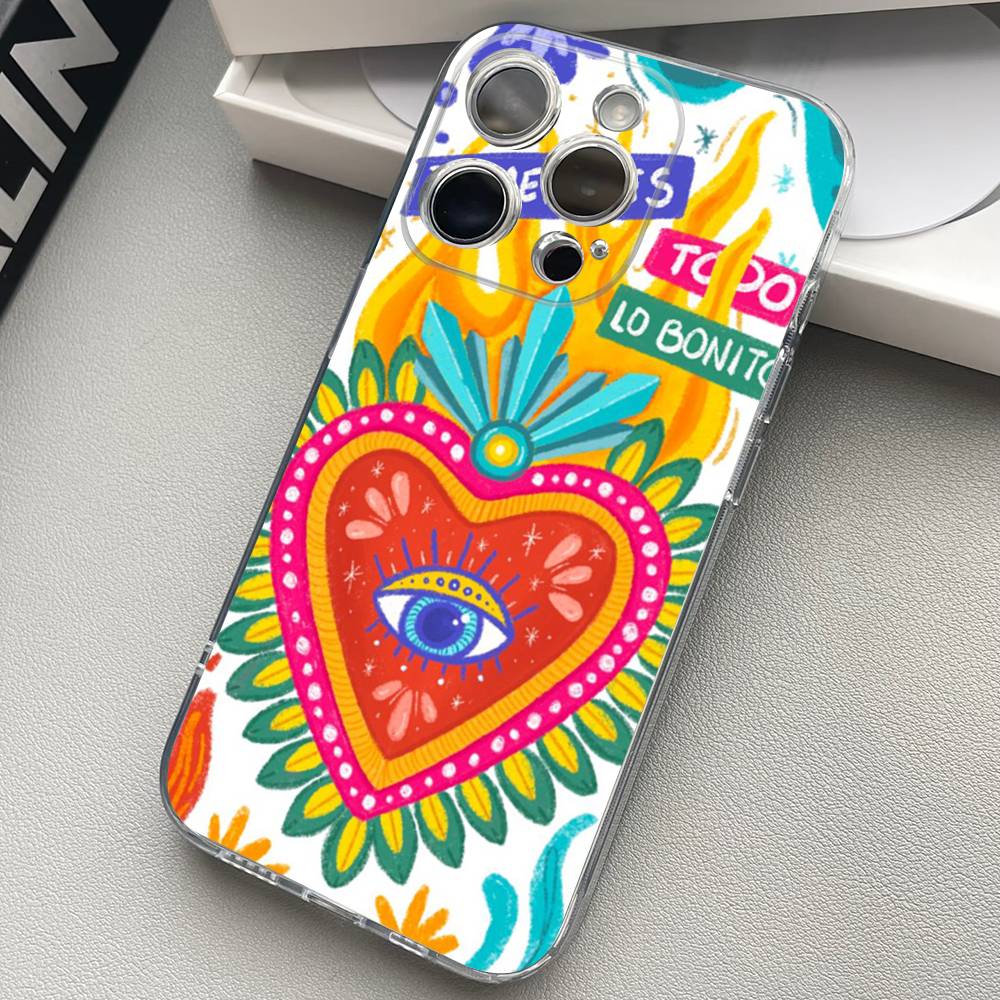 

Lucky Eye Blue Evil Eyes Phone Case For iPhone 17 16 15 14 13 11 12 Pro Max Mini Plus Shockproof Transparent Soft TPU iPhone 12 mini