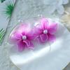 Fashion Sweet Mesh Flower Dangle Earrings Pearl Elegant Beach Earrings Women Ear Jewelry Petals Stud Earrings Gifts