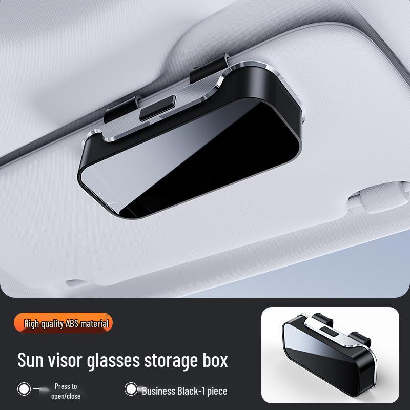 Universal Car-Mounted Sun Visor Glasses Case & Multifunctional Ticket Storage Clip