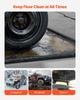 Containment Mat, 2.4 x 4.9 m, Non-Slip PVC Garage Floor Mat with a Cleaning Squeegee Broom, Heavy Duty Durable Waterproof Containment Protection from