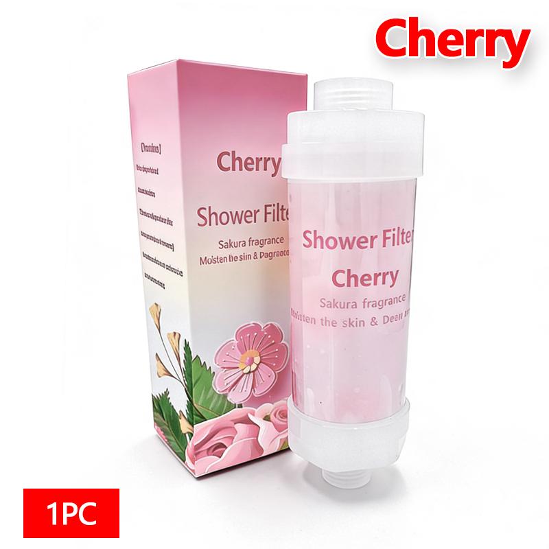 Shower Filter Water 2026 New Softener Chlorine Removal Hair Skin Care Scented Shower Head Purifier Bathroom Accessories вишня