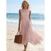 European and American Vacation Elegant Party Vacation Elegant Chiffon Dress New