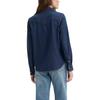 Levis Solid Color Single-Breasted Point Collar Long Sleeve Shirt Women Shirts Dark-Blue 86832-0017